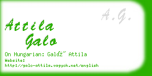 attila galo business card